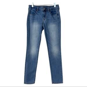 American Eagle Women's Jeans AEO 8" Rise Skinny Ankle Super Stretch 2 Short